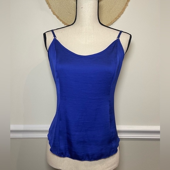 Free People Sensual Satin Corset Back Cami in Blue Sz. Small - Picture 5 of 10